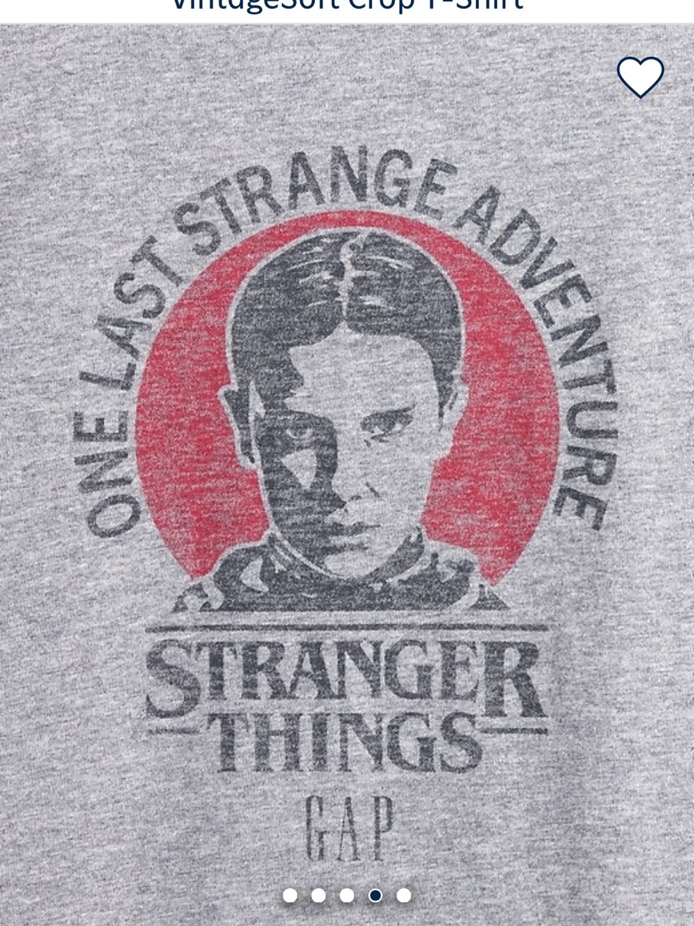 GAP Stranger Things Organic Cotton Vintage Cropped Tee - Picture 3 of 4
